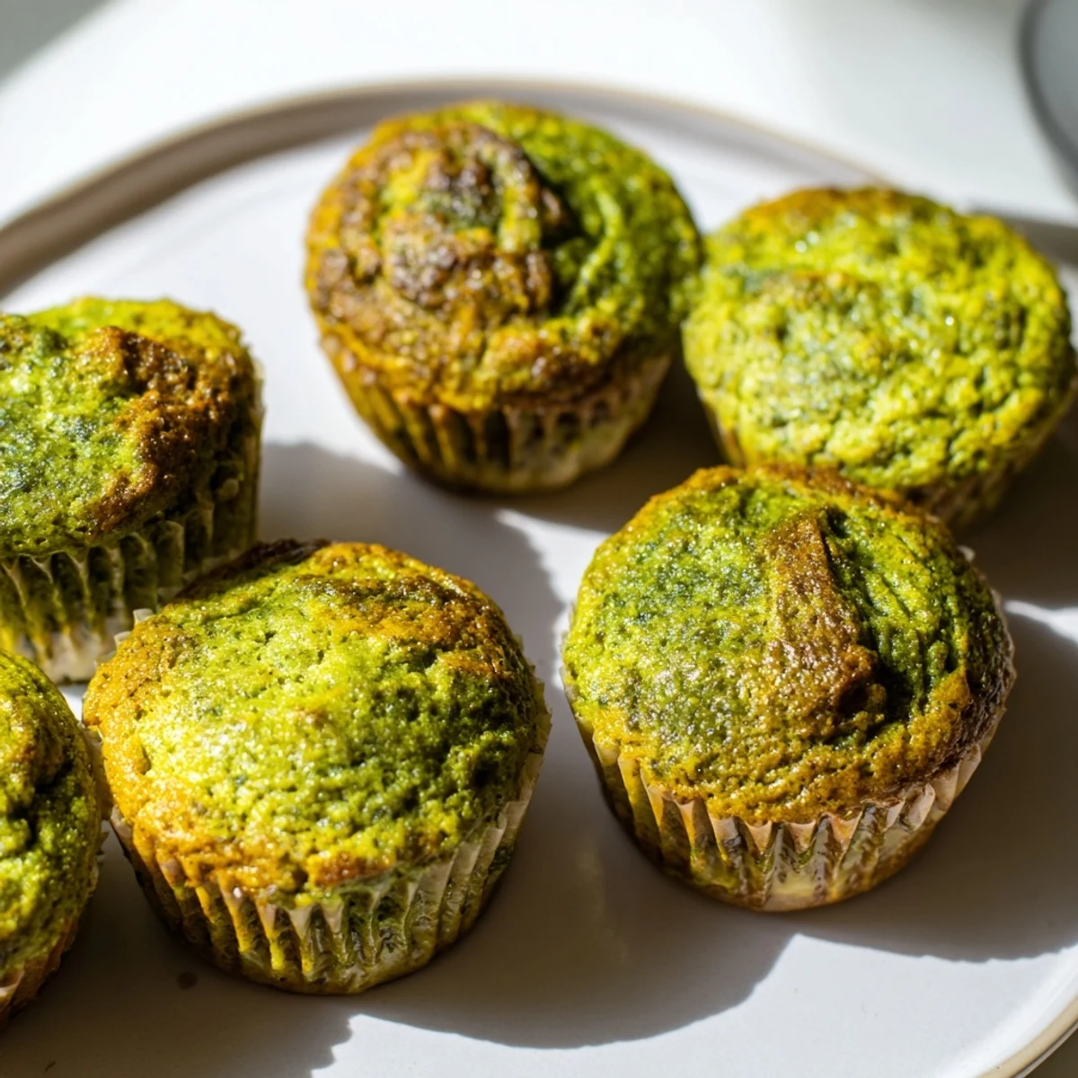 Moist matcha pumpkin muffin bites, perfect for an afternoon snack or dessert joy.