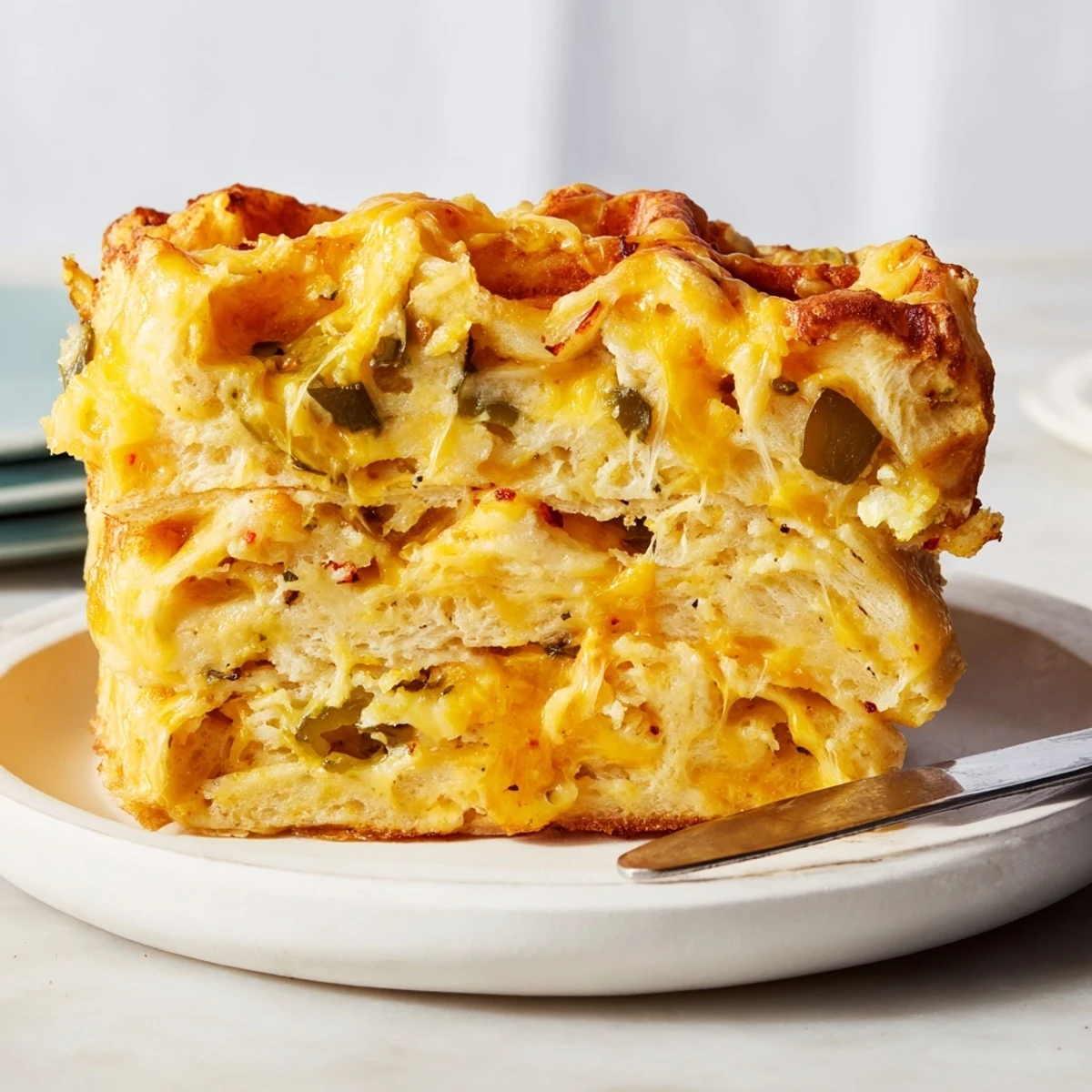 Mouthwatering Spicy Cheddar Jalapeño Waffle Loaf, bursting with flavor and crispy edges.  