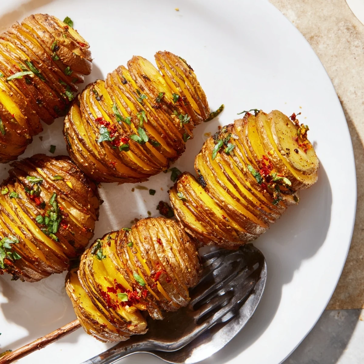 Golden, spiraled air-fryer tornado potatoes, perfect with dips for any snack occasion.