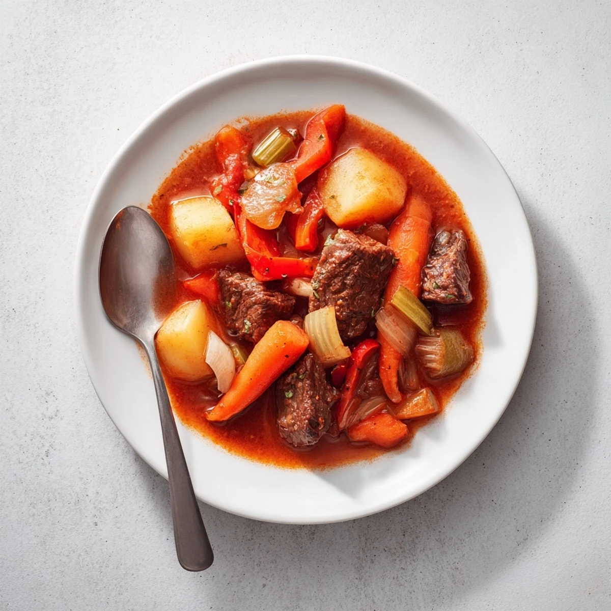 Imagine the aroma: hearty Smoked Paprika & Garlic Beef Stew, ready to warm you on a chilly evening.