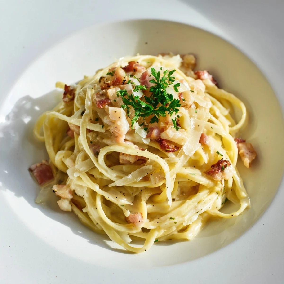 Quick and easy, this Carbonara Ramen Fusion displays a comforting bowl, perfect for a busy weeknight.