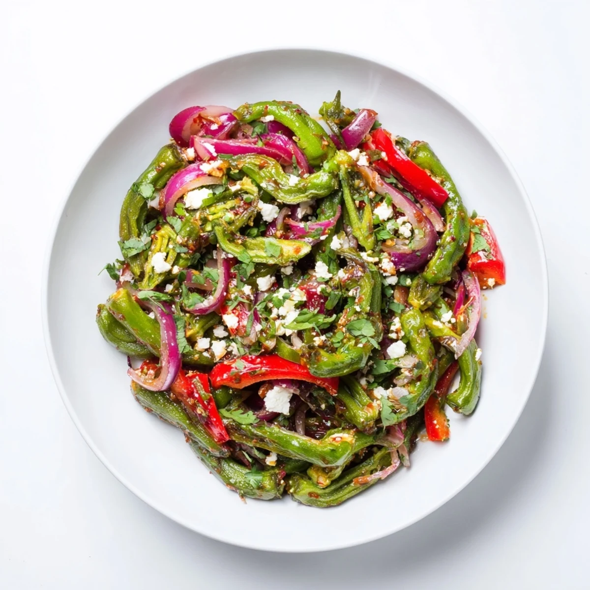 A colorful platter of Desert Cactus Tacos, with savory sautéed cactus and fresh, crisp vegetables awaiting assembly.
