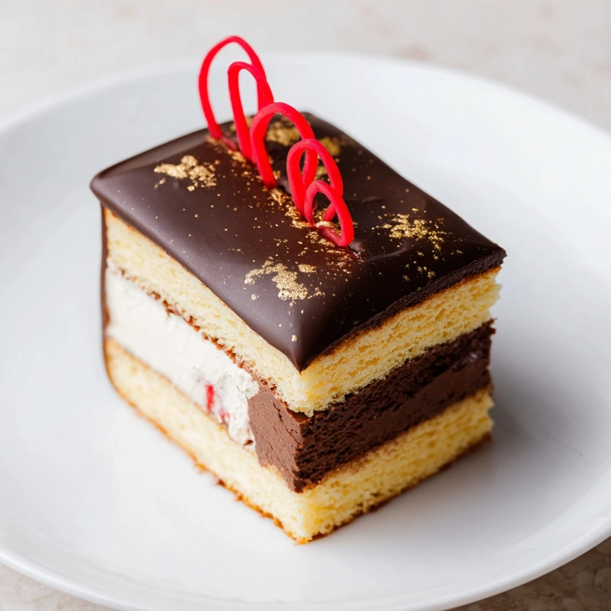 The Golden Ratio Shell recipe, with its glistening glaze, is ready to serve for dessert.