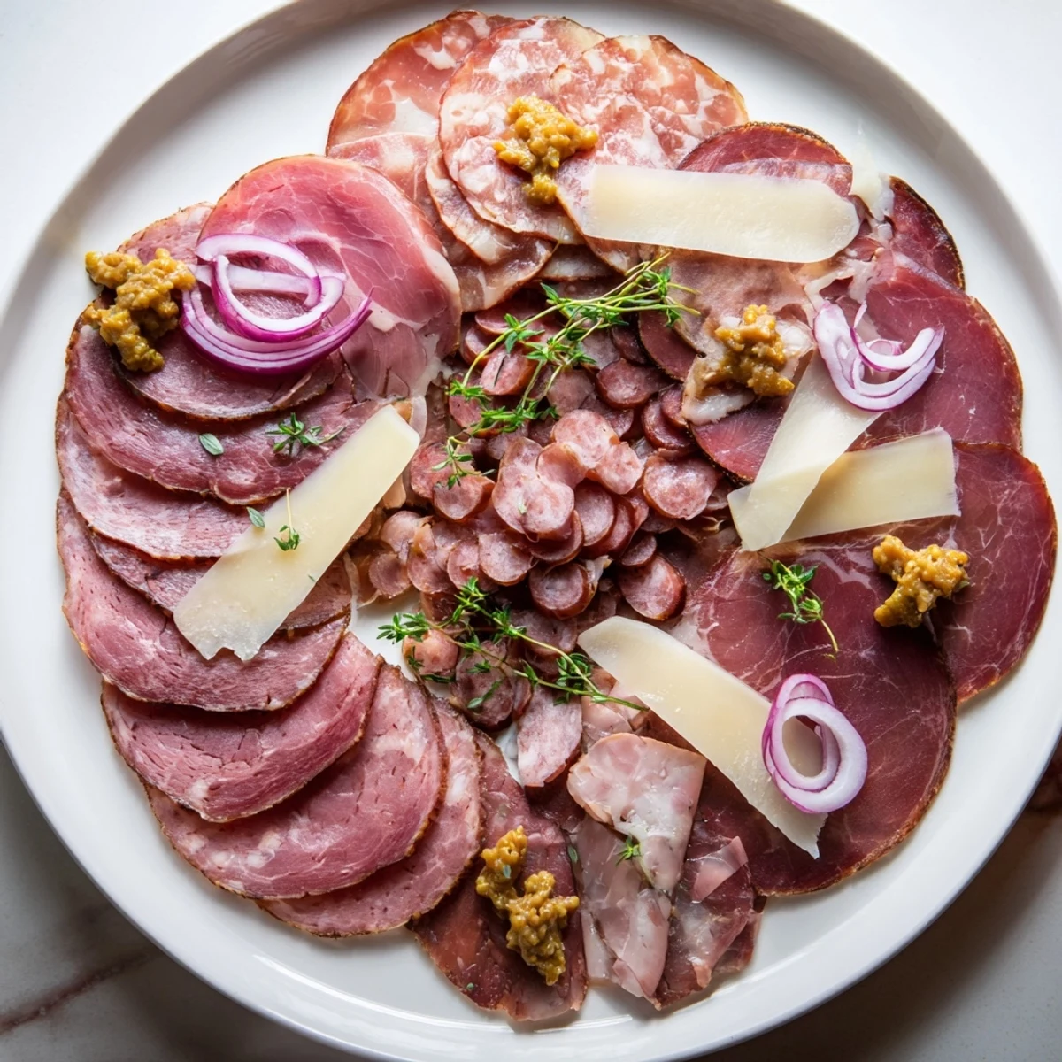 A visually stunning The Burlap & Lace charcuterie board overflowing with savory meats and delicate cheeses, ready to enjoy.