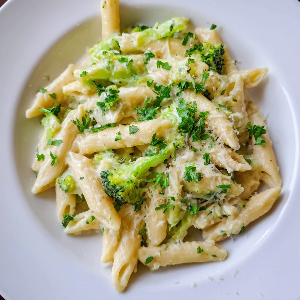 Cream Cheese Garlic Pasta: a creamy, dreamy plate of garlic pasta with tender broccoli, perfect comfort food.