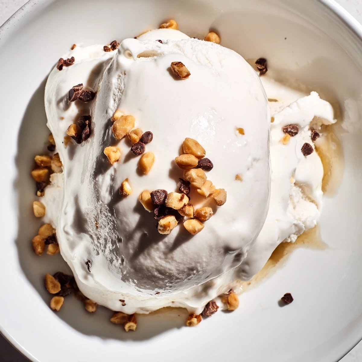 Homemade cottage cheese ice cream, a delicious, no-churn dessert with a smooth, tangy base.
