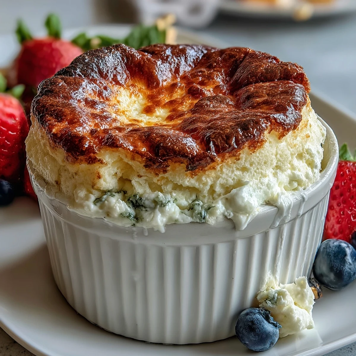 Golden-baked Greek yogurt with optional chocolate chips, offering a healthy yet indulgent protein-rich treat.