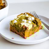 Chewy Matcha Pumpkin Muffin Blondies, perfect for cozy dessert nights with friends.  