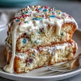 Deliciously moist Spring Birthday Party Funfetti Dip Cake, ready for any celebration.