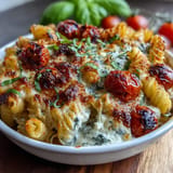 Melted Boursin cheese coats tender pasta and sweet roasted tomatoes beautifully.