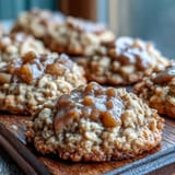 Chewy Pear Maple Oatmeal Cookies bursting with sweet pear chunks and syrup.