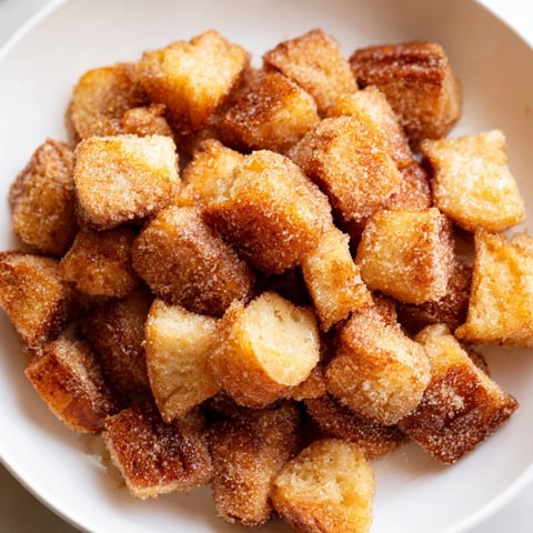 Golden-brown French Toast Cereal, crunchy and sweet, perfect for breakfast with milk and syrup.