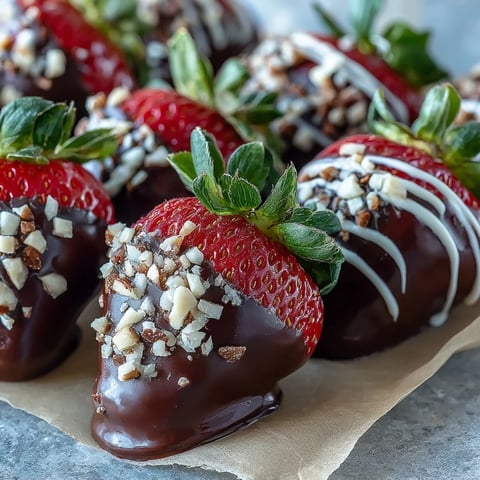 Fresh strawberries dipped in glossy dark chocolate, ready to serve on a white plate.