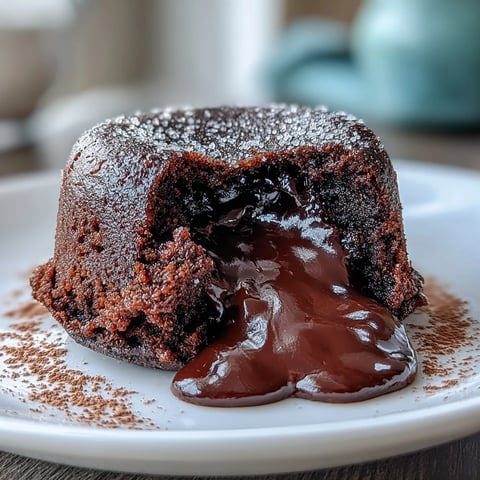 Four ramekins of warm Chocolate Lava Cakes with Espresso, featuring molten chocolate centers, ready to be served.