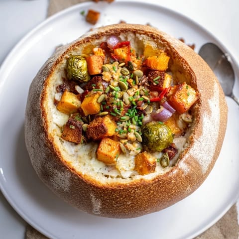 Thanksgiving Veggie Stuffed Dip Bowls