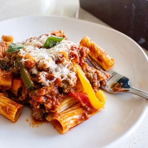 Baked Rigatoni Sausage Peppers