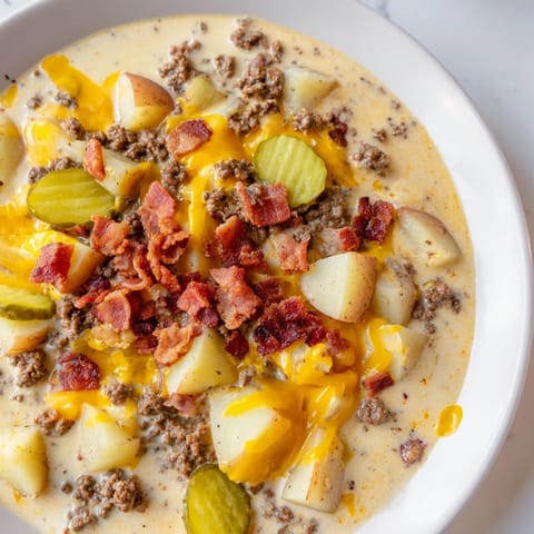 Crockpot Cheeseburger Soup