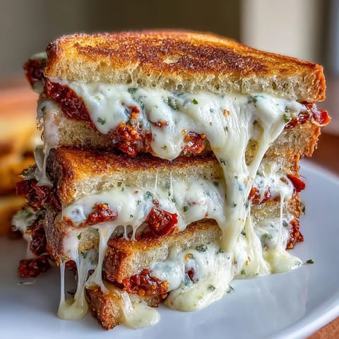 Toasted sourdough bread slathered with rich red pesto for a savory Italian fusion lunch.