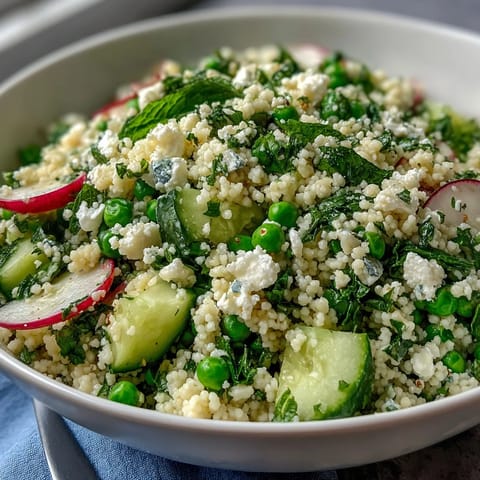 Spring Pea Mint Couscous Salad