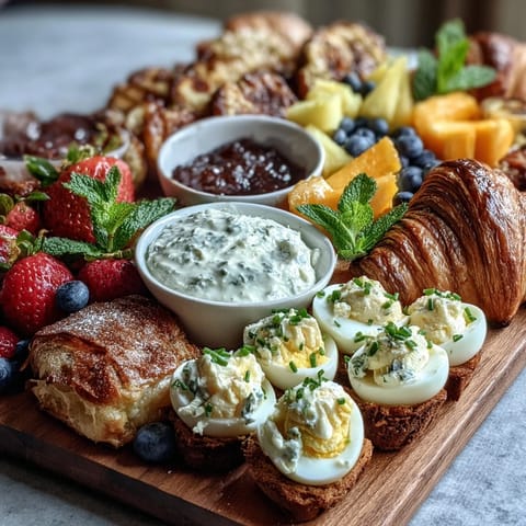 Easter Brunch Board Deviled Eggs