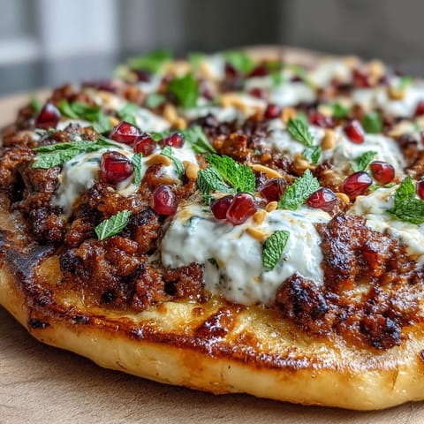 Spiced Lamb Flatbread Pizza