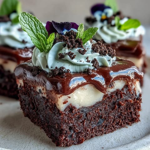 Whimsical Mother's Day Flower Pot Brownies with Oreo Dirt, adorned with edible flowers, truly a charming dessert.