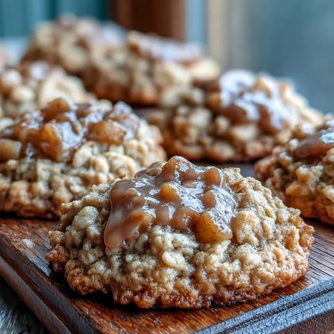 Chewy Pear Maple Oatmeal Cookies bursting with sweet pear chunks and syrup.