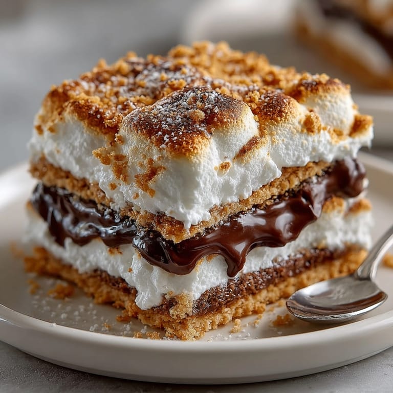 Easy, crowd-pleasing Cinnamon Sugar Graham Cracker S'mores Dip, baked until golden and bubbling.