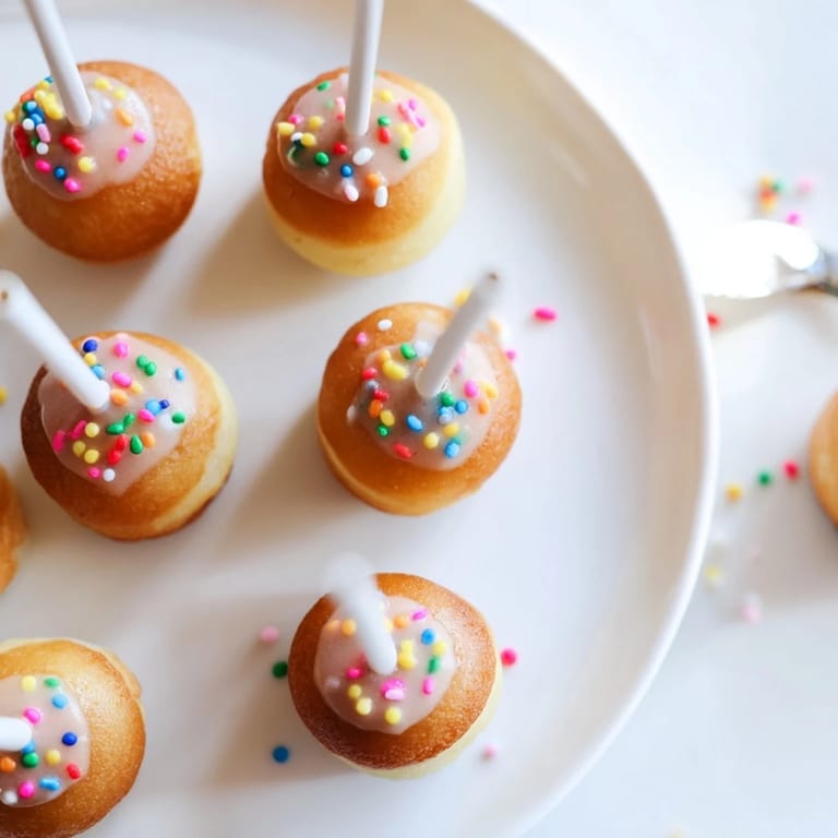 Fluffy Silly Cake Coffee Pancake Pops on a plate, inviting for a delightful dessert.  