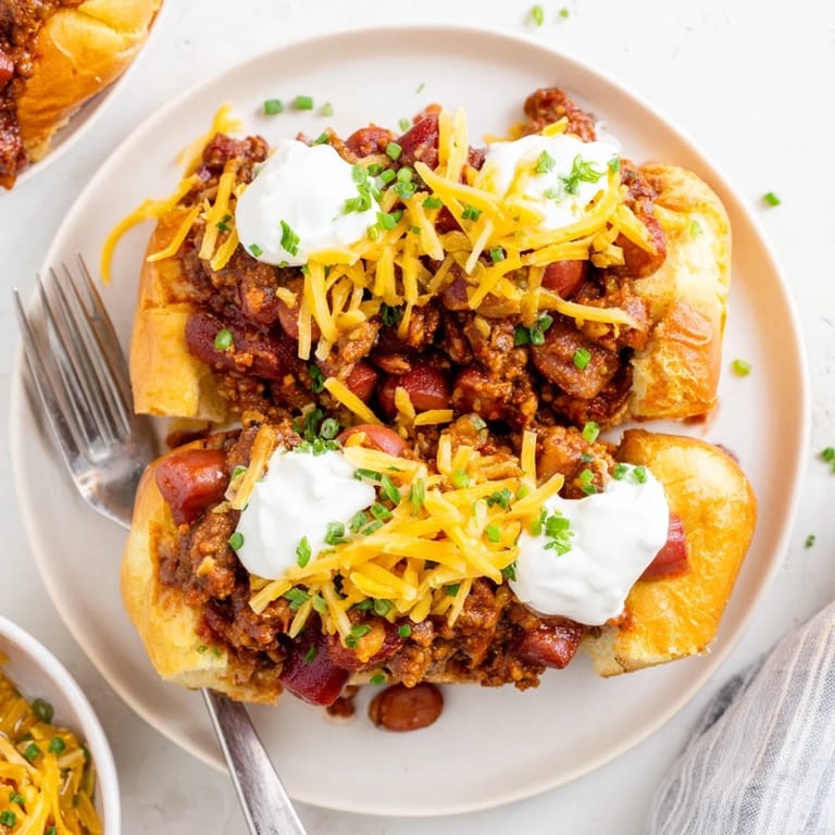 Comforting Chili Dog Casserole served hot, ideal for weeknight family dinners or gatherings.
