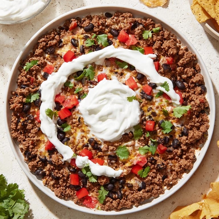 Rich and savory Slow Cooker Cream Cheese Taco Dip, a comforting Tex-Mex appetizer for any gathering.