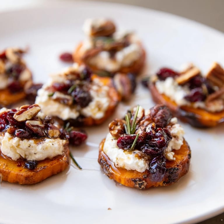 Warm, golden Express Holiday Sweet Potato Rounds, ready to enjoy—a perfect combination of sweet & savory flavors.