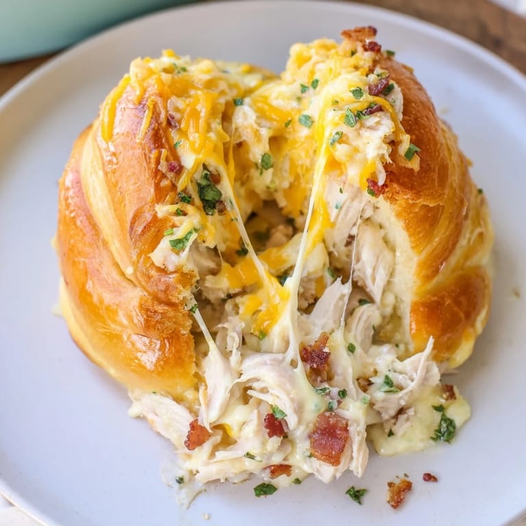 Perfectly rolled cheesy chicken and bacon crescent rolls, ideal for a quick, comforting snack or appetizer option.