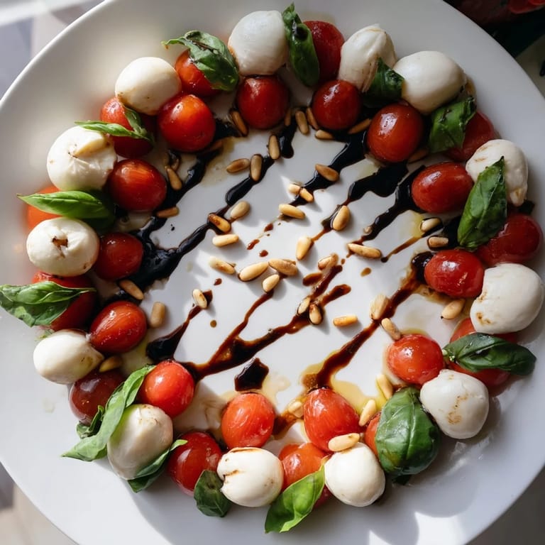 Mediterranean Appetizer Wreath: Cherry Tomato and Basil Ring, ready to serve, vibrant and flavorful.