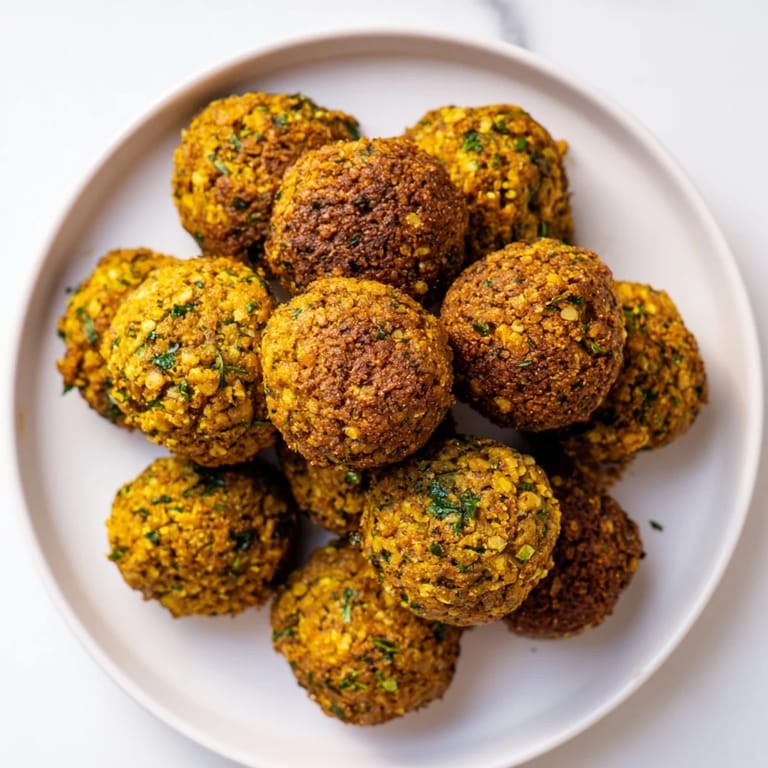 Serve these delicious Levantine falafel balls warm in pita pockets with a creamy tahini sauce and salad.