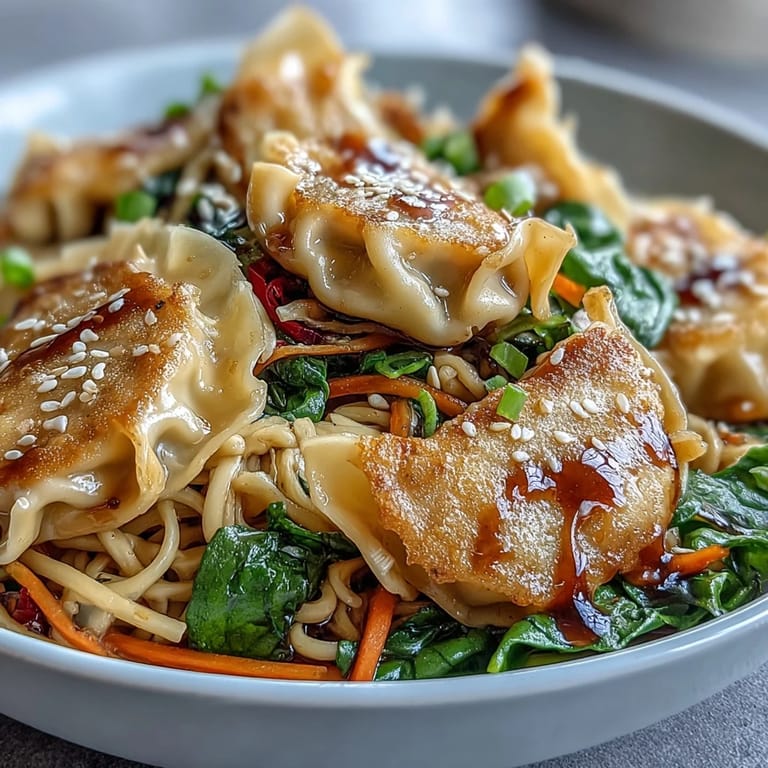 Served steaming hot in a deep bowl, topped with crisp green onions and sesame seeds.