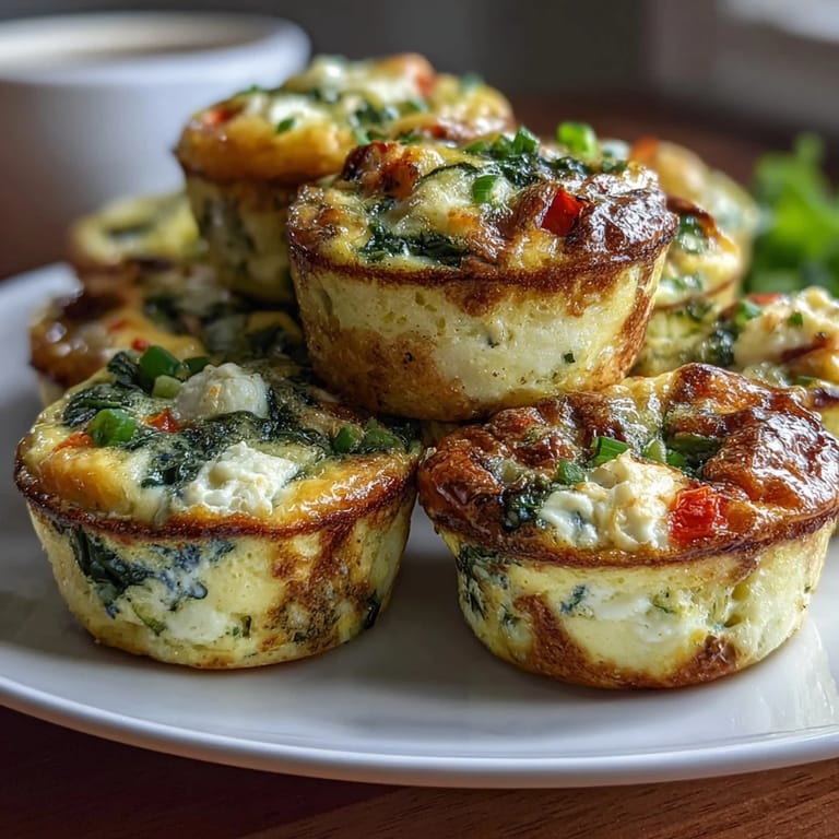 Savory egg bites made with creamy cottage cheese, bell peppers, and spinach—easy, healthy, and ideal for meal prep.