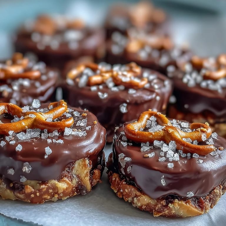 Delicious homemade peanut butter cups featuring crunchy pretzels, velvety peanut butter, and decadent chocolate.