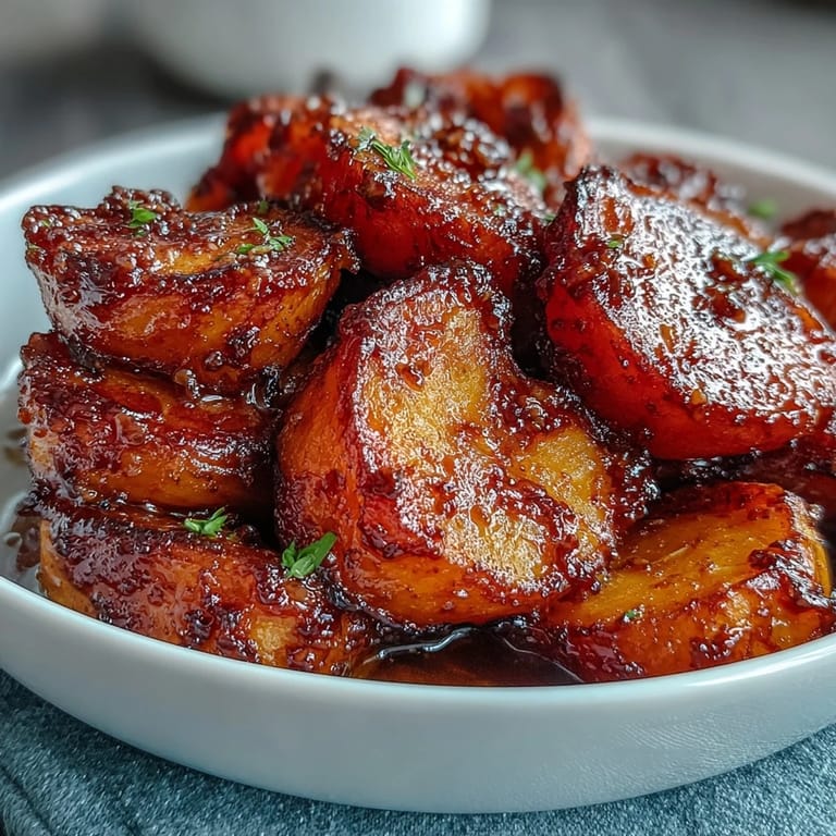 Golden brown Soul Food Candied Yams with Brown Sugar Syrup, tender sweet potatoes baked to perfection and bubbling in a buttery syrup.