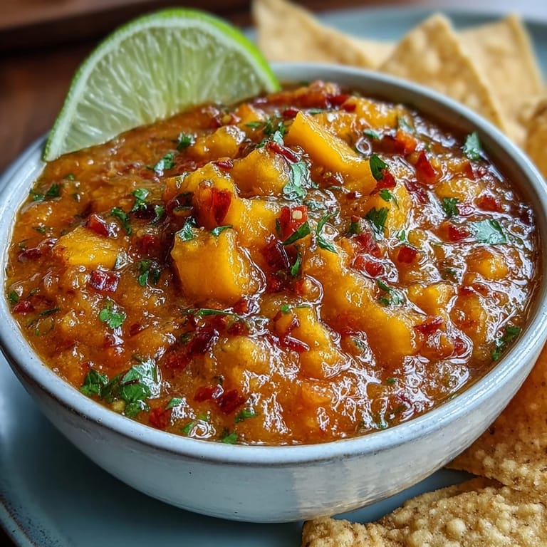 3. Colorful mango habanero salsa featuring ripe mango, crisp red onion, and bright lime, a must-try for spicy salsa lovers.