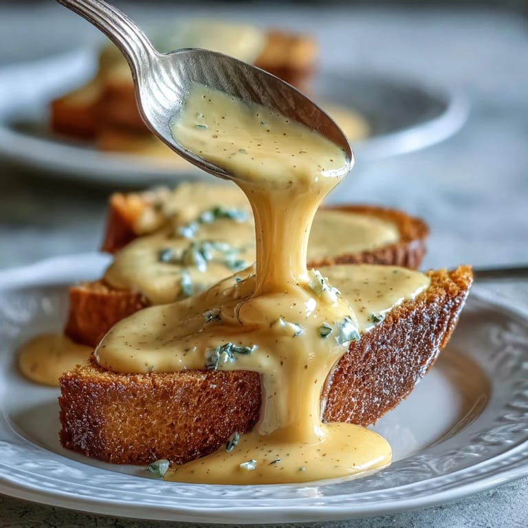 Velvety Blender Hollandaise Sauce made in minutes, with a rich, buttery finish and a hint of lemon, ideal for elevating spring vegetables.