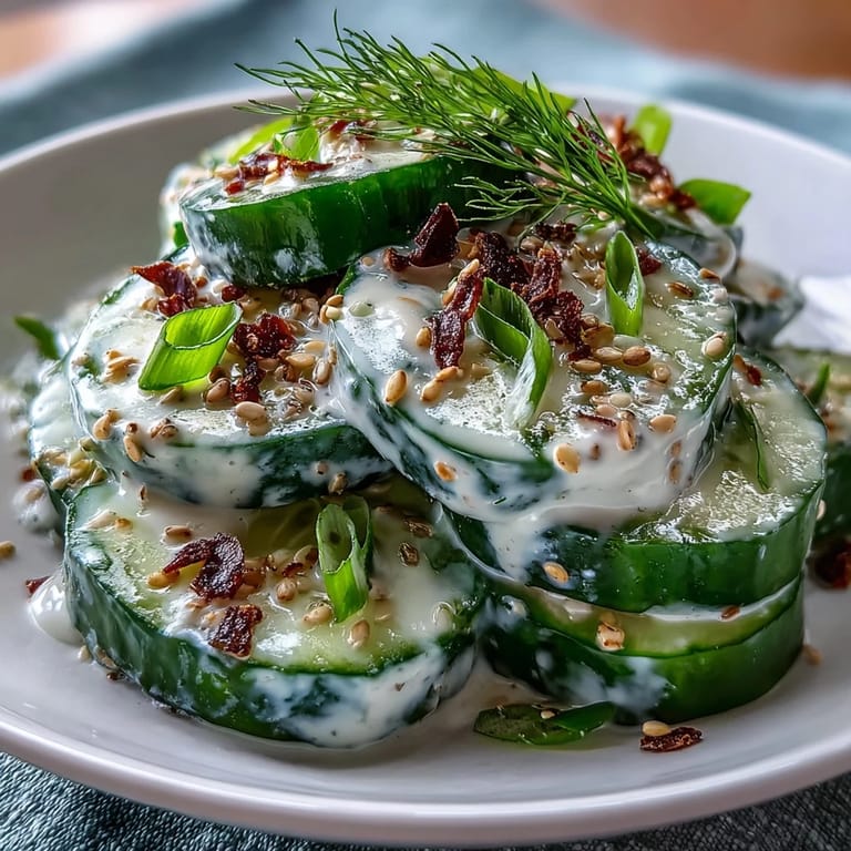 Vibrant TikTok cucumber salad, a cool, quick American side perfect for any meal.
