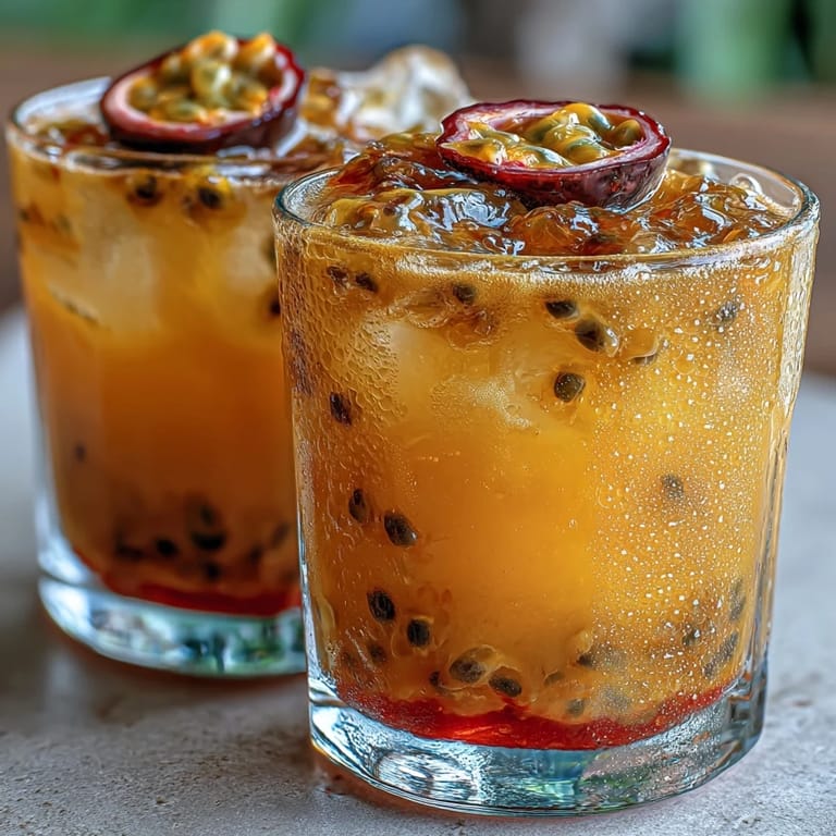 Savor a Tropical Sunrise Mocktail, a non-alcoholic dream of passionfruit and citrus.