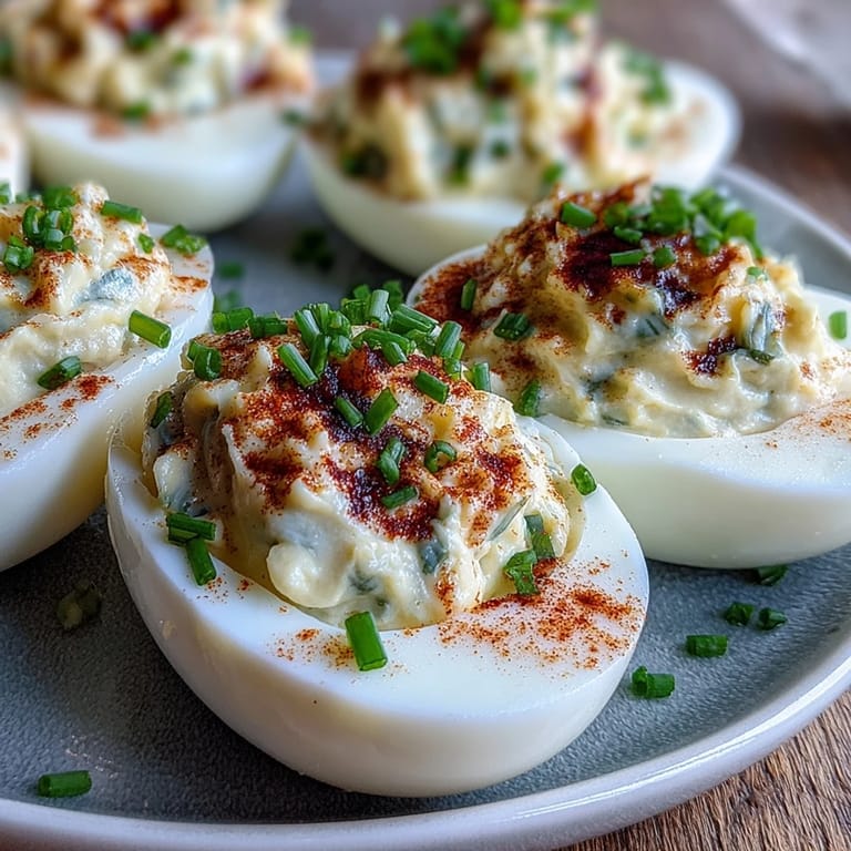 Zesty sweet pickle relish deviled eggs, a classic party appetizer made easy.
