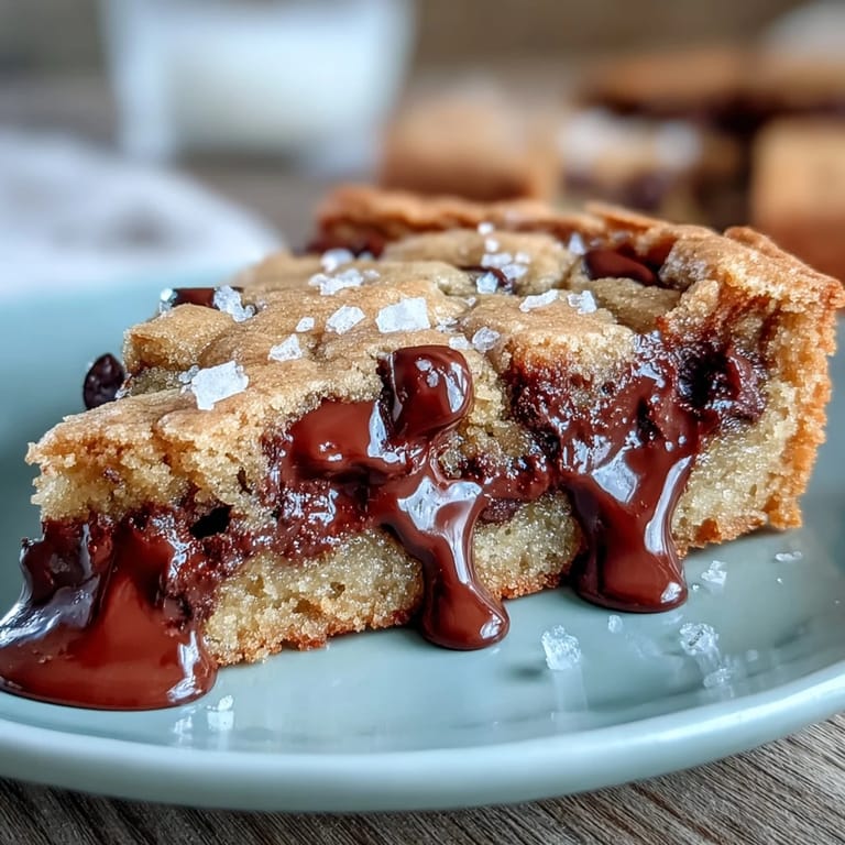 Decadent tahini chocolate chip cookie pie with crisp edges and a soft center.