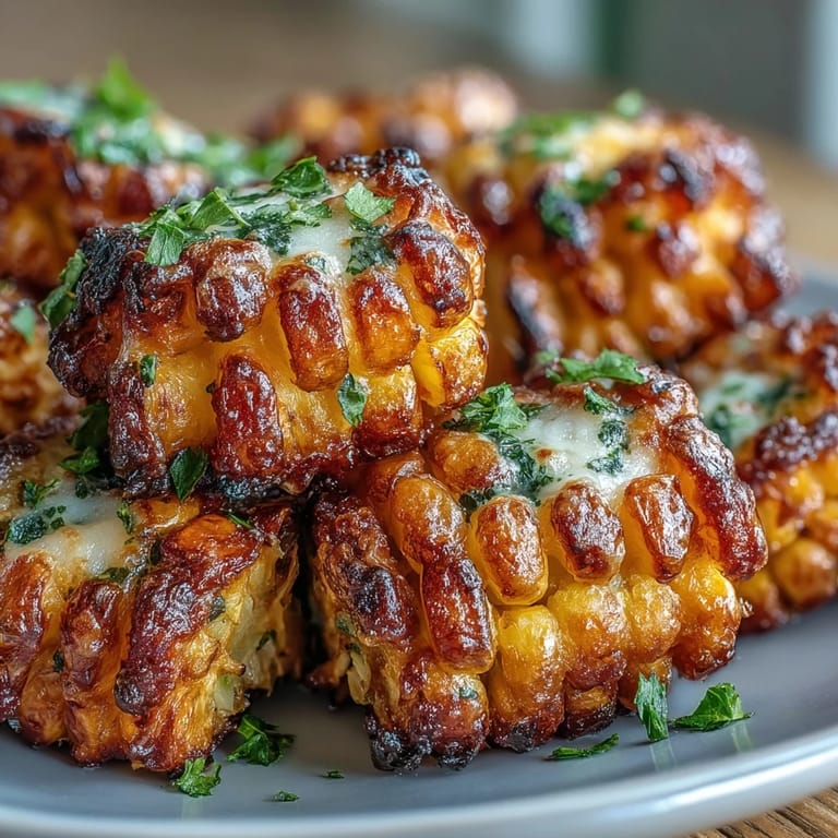 Savory Parmesan Corn Rib Bites, a delicious vegetarian snack idea.