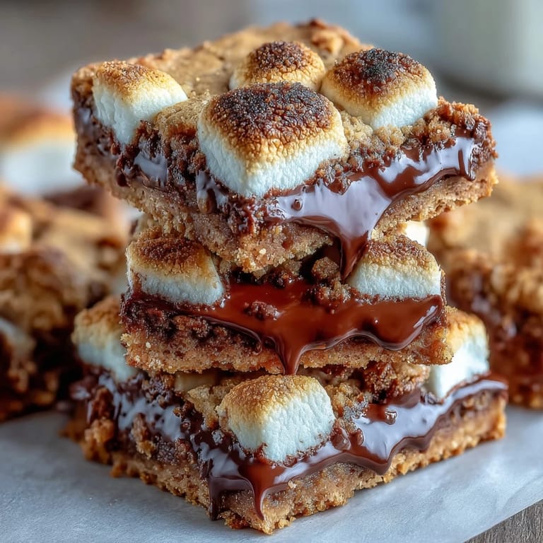 Autumnal Pumpkin S'mores Cookie Bars, a sweet treat for sharing.