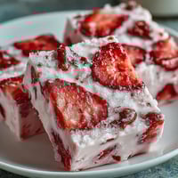 Vibrant Valentine Strawberry Yogurt Bark with Pistachios, a creamy frozen treat layered with fresh berries and crunchy nuts.