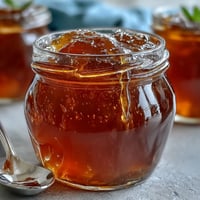 Vibrant dandelion jelly with fresh lemon and honey, spread on rustic bread with a golden, floral glow.