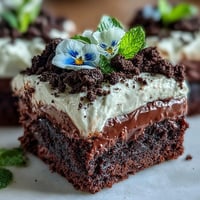 Mother's Day Flower Pot Brownies with Oreo Dirt, a delightful baked treat topped with creamy frosting and cookie soil.